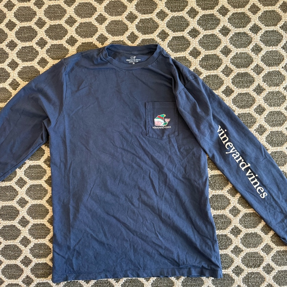 Youth XL Vineyard Vines Christmas long Sleeve Tee